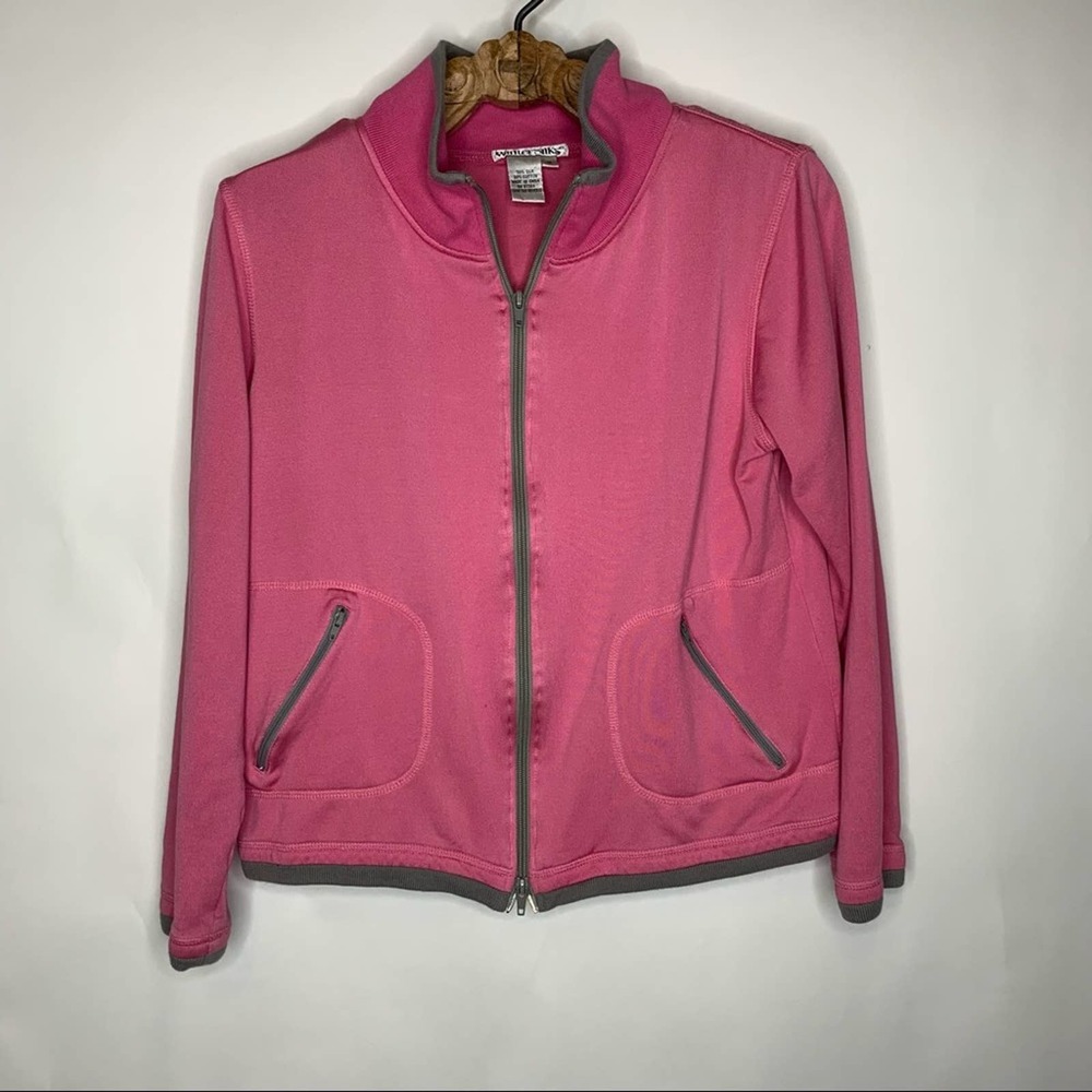 WinterSilks Pink Full Zip Jacket Size Medium